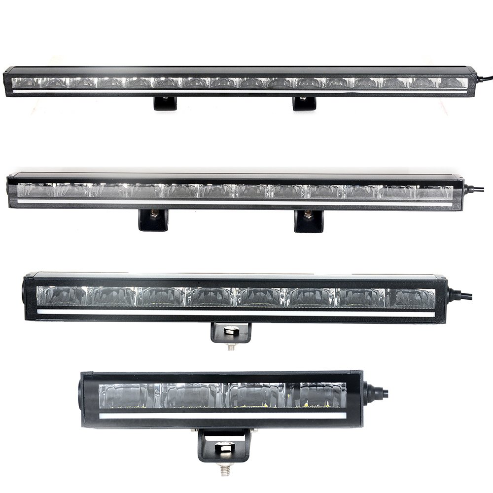 Modern Led Light Bar Single Row White & Amber DRL Position Light 8'' 15'' 22'' Single Row Driving Light for Off-road 4x4 Suv Atv