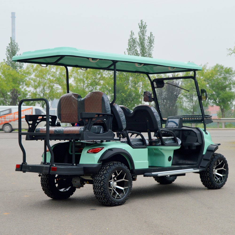 Durable 48v Electric Golf Cart Customized 6-Seater Club Buggy for Hunting Sale Chinese 4-Wheel Electric Vehicle