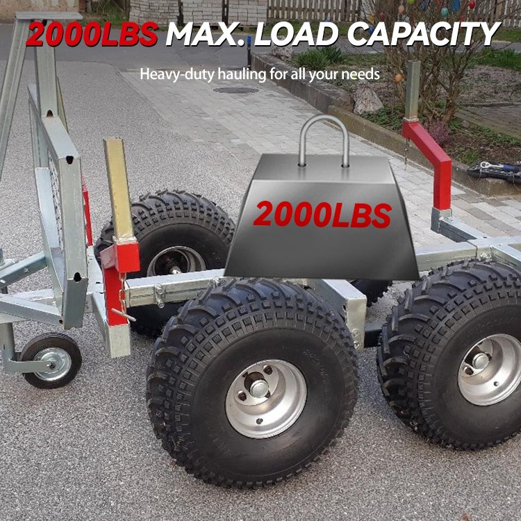 RCM New Arrival Atv Forest Tractor Garden Log With Crane Loader Timber Trailer