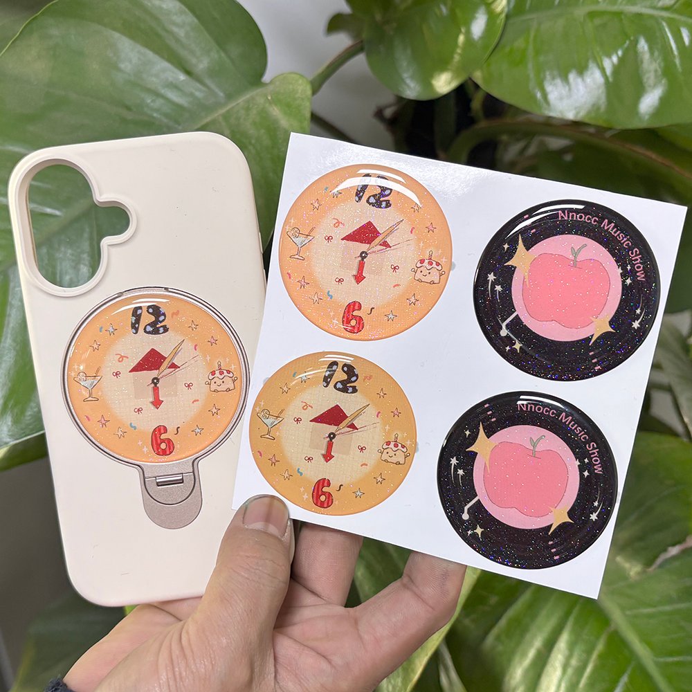 3D Epoxy Sticker Crystal Glitter Epoxy Sticker Dome Label for Phone Case Decoration