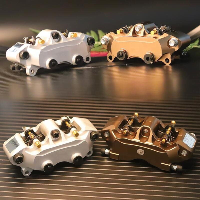 4 Piston 108mm Hole Spacing OEM Alu Universal Motorcycle Motocross Bicycle Brake Calipers Front Cylinder Brake Pump