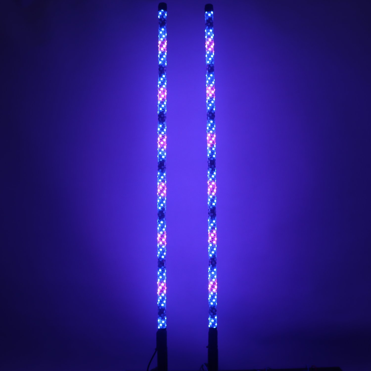 Customizable Flag Led Whips 4ft APP Remote 366 Mode RGB Chasing Antenna LED Whip Light for UTV ATV RZR SXS Dune Buggy