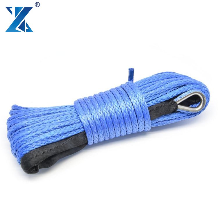 Strong Break Load Blue Synthetic ATV/UTV Winch Cable/Rope for Tractor Tug Winch Lines