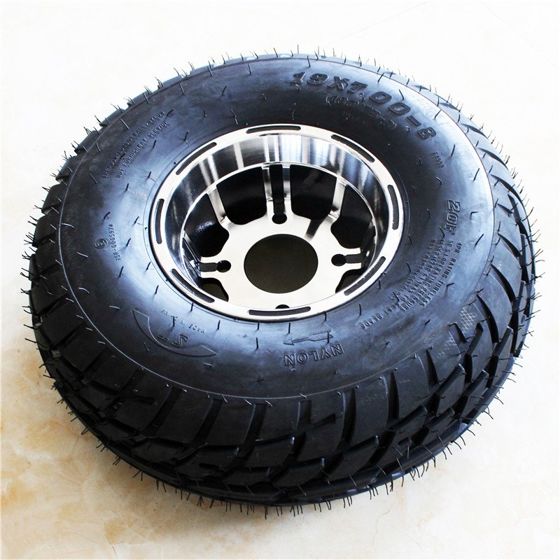 19X7-8 Rubber Tire With 8&quot; Rim Universal ATV UTV Replacement Tire