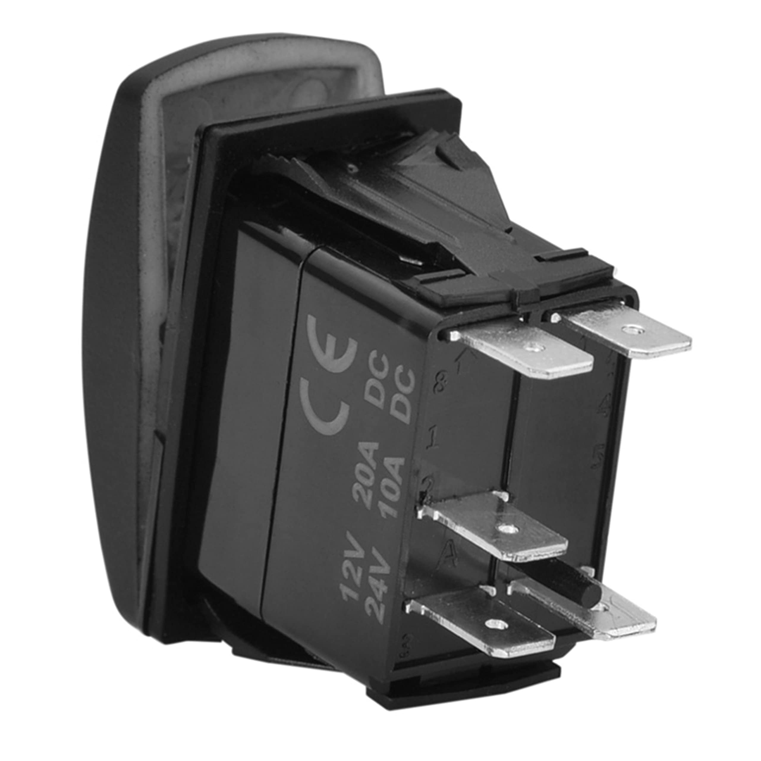 GPS 12V on OFF Rocker Switch 5 Pin Marine Boat LED Illuminated Waterproof Rocker Switch for ATV 4x4 Caravan Camper Dashboard