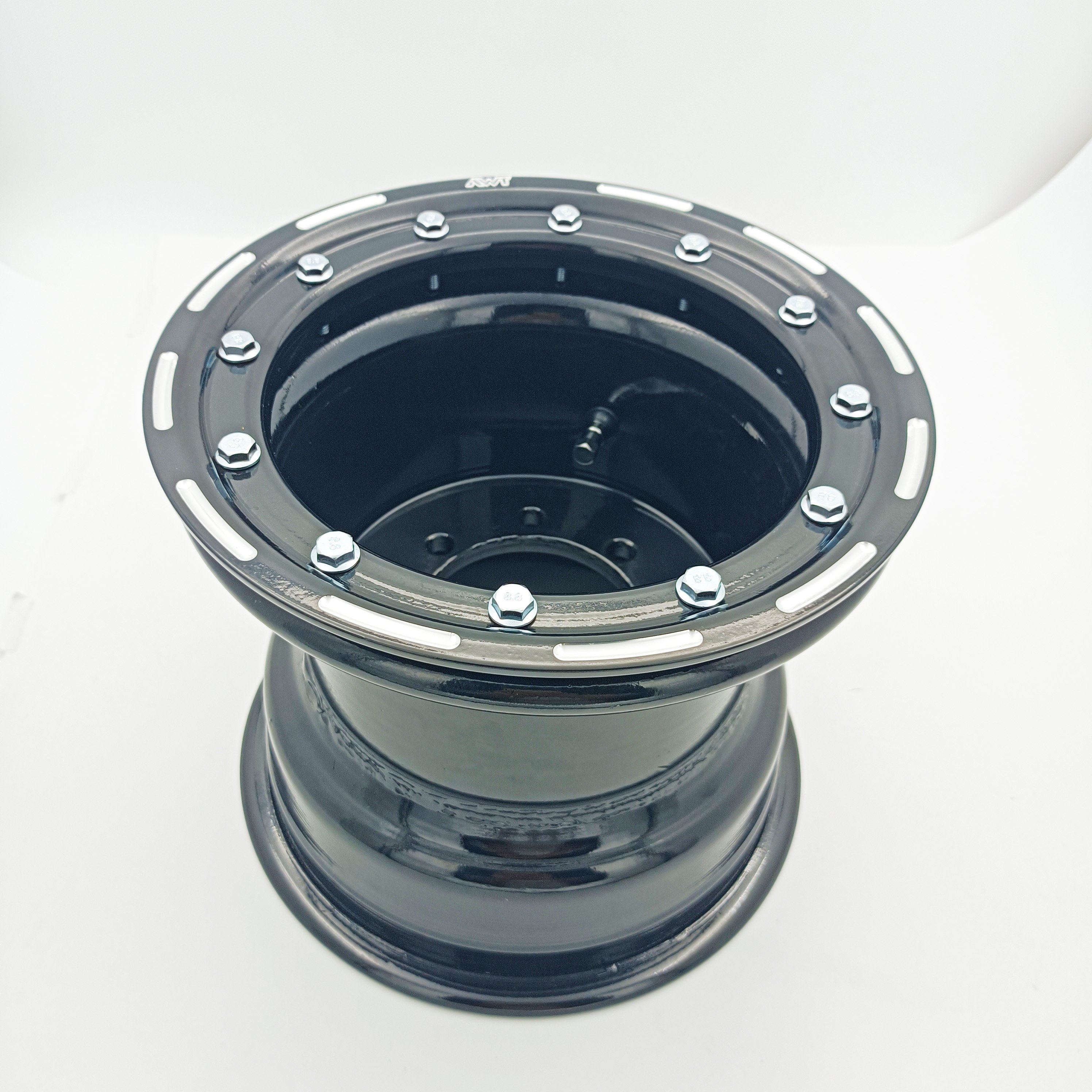 ATV UTV Parts Raptor 700 Banshee 350 YFZ450 450r LTZ400 9x8 Aluminum Racing Beadlock Rims Wheel With Milled Black Ring