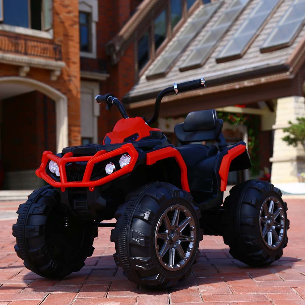 Unisex 12V Electric ATV Kids Toy Car with LED Headlight Battery-Powered Ride-on for 2 to 4 Years Made of Plastic