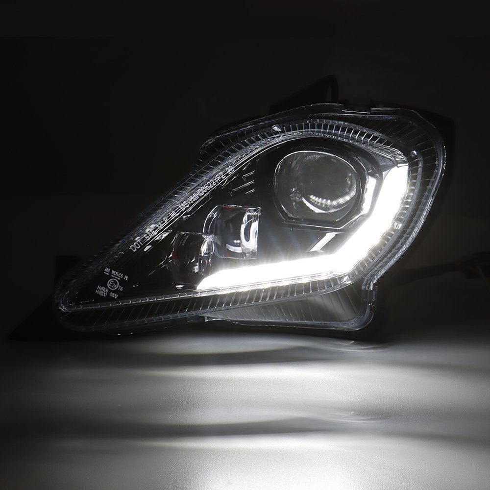 Quad Bike Accessories for Yamaha 2006-2022 Raptor 700 LED Projector Headlights White/Amber Halo ATV Headlights
