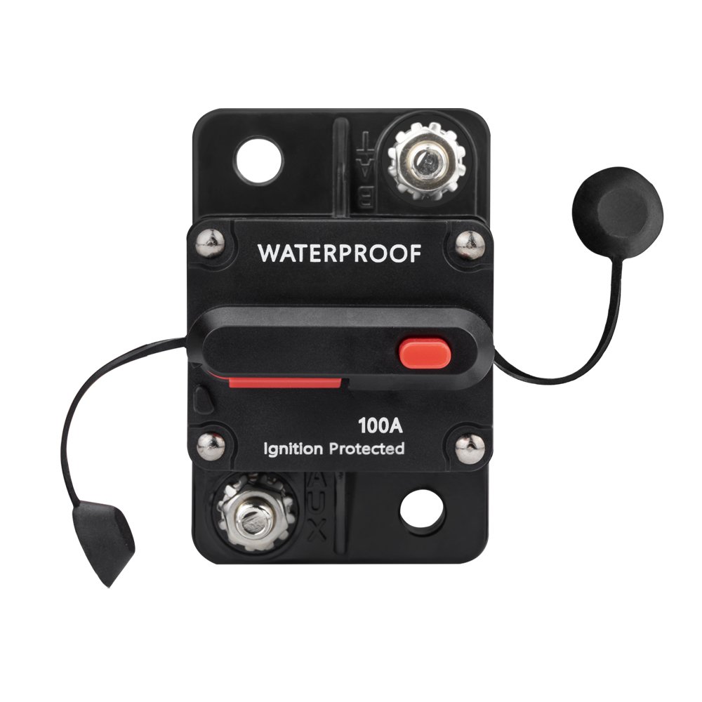 12-48V DC Car 30-300A Inline Overload Fuse Protection Circuit Breaker with Switch Manual Reset Waterproof for Marine Auto ATV RV