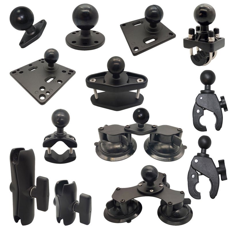 ATV UTV bar Pipe Camera Mount Portable Monitor Bracket Car Tablet Holder C Size 1.5 Inch Ball Base Large Tube Rail Mount Clamp