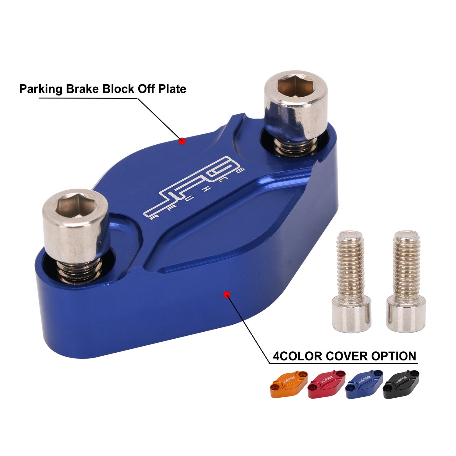 JFG CNC Aluminum TRX 450R YFZ450 KFX 450 Motorcycle ATV Parking Brake Block Off Plate Banshee 350