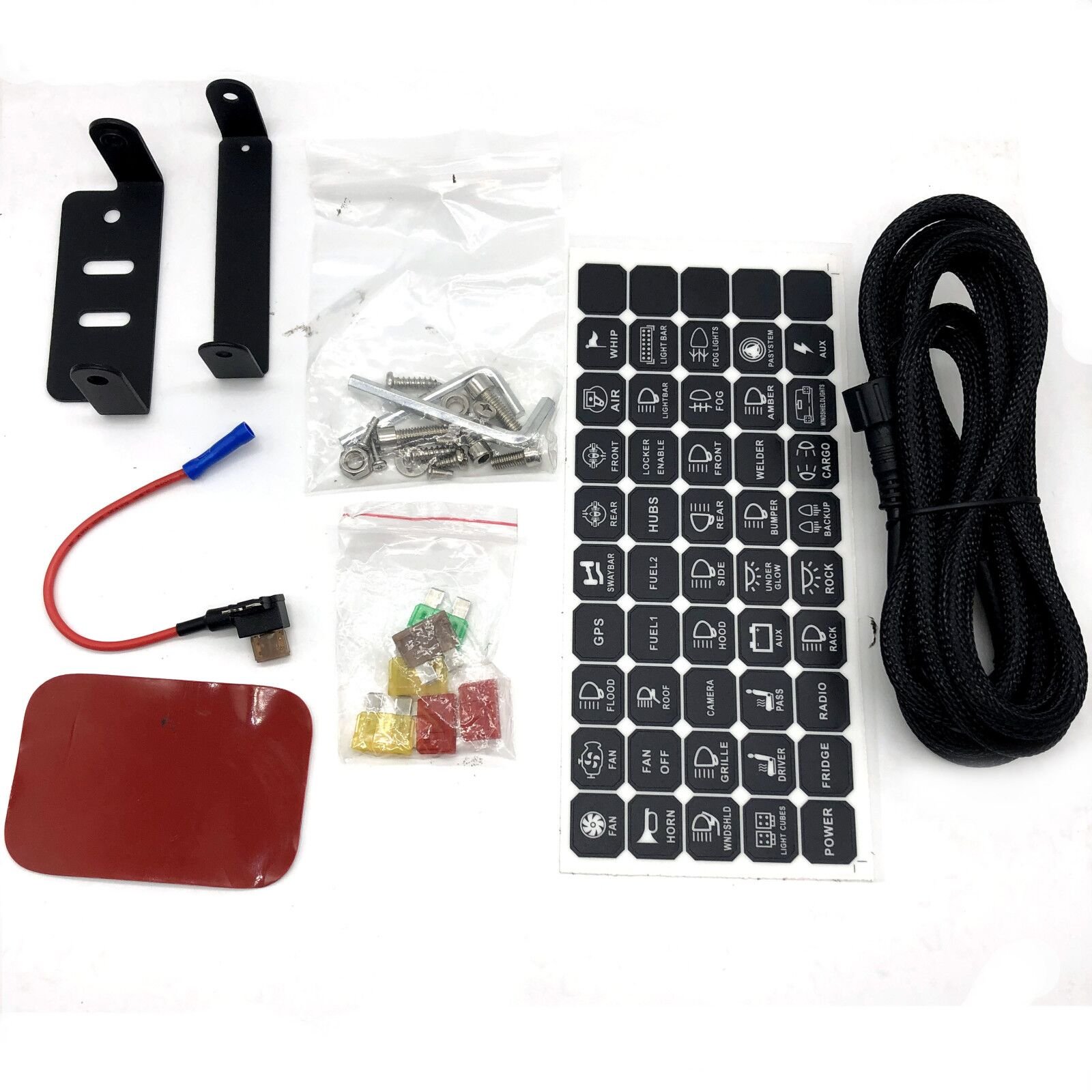 12v Automatic Dimmable 6 Gang Switch Panel With Universal Circuit Control Relay System Box for Cars Trucks Boats ATV UTV SUV