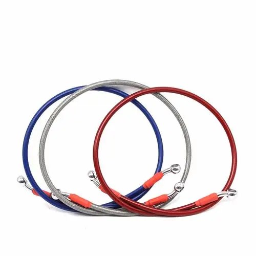 AN3 1/8 Hose Stainless Steel Braided Motorcycle Hydraulic Brake Hoses Nylon/PTFE Clutch Oil Lines Dirt Bike Modification Pipes