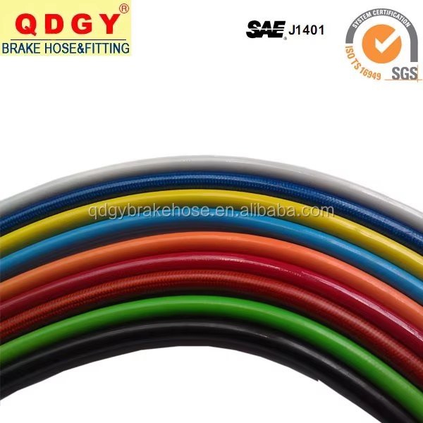 AN3 1/8 Hose Stainless Steel Braided Motorcycle Hydraulic Brake Hoses Nylon/PTFE Clutch Oil Lines Dirt Bike Modification Pipes