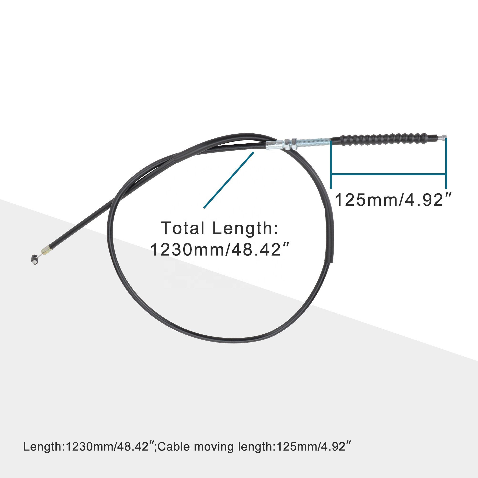 GOOFIT Motorcycle Accessories 48.43" Clutch Cable Replacement for 200cc 250cc Water-cooled ATV