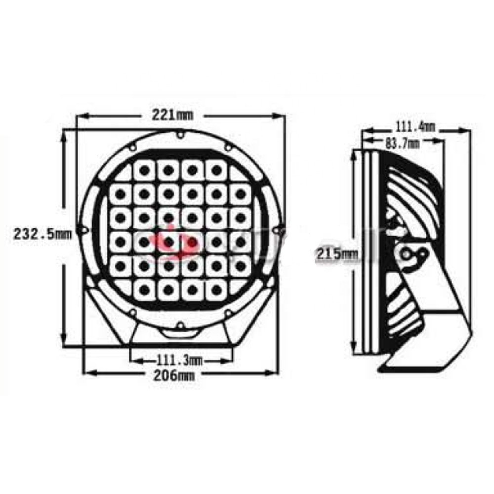 9 Inch 96W LED Work Light for Spot Round Led Driving Light Roof Bar Bumper Lamp for Boat ATV SUV UTV Trucks Trailers Forklifts