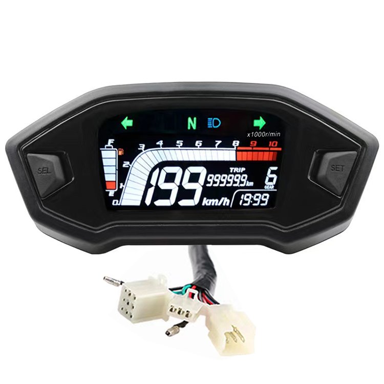 Motorcycle Refitted ATV Instrument LCD Tachometer Oil Gauge LED Digital LCD Instrument ABS Instrument
