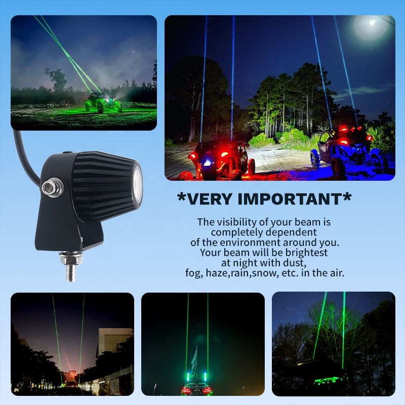 Outdoor Tow Fat Flag Round Super Bright Waterproof Auxiliary Green Lamp Atv Utv Rgb Bar Antenna Truck Led Offroad Driving Light