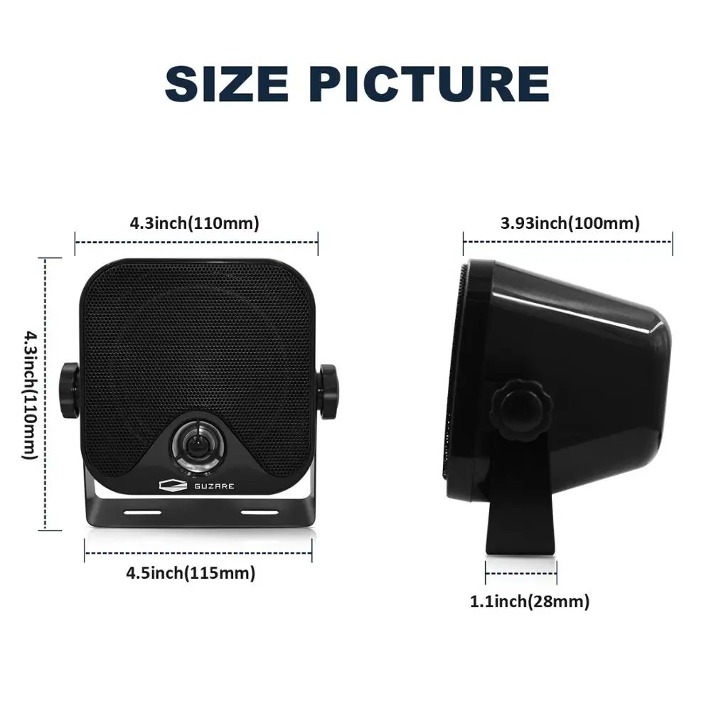 Marine Bluetooth Stereo Radio FM AM MP3 Player Audio+4 inch Marine Waterproof Outdoor Speaker+Antenna For Boat ATV UTV
