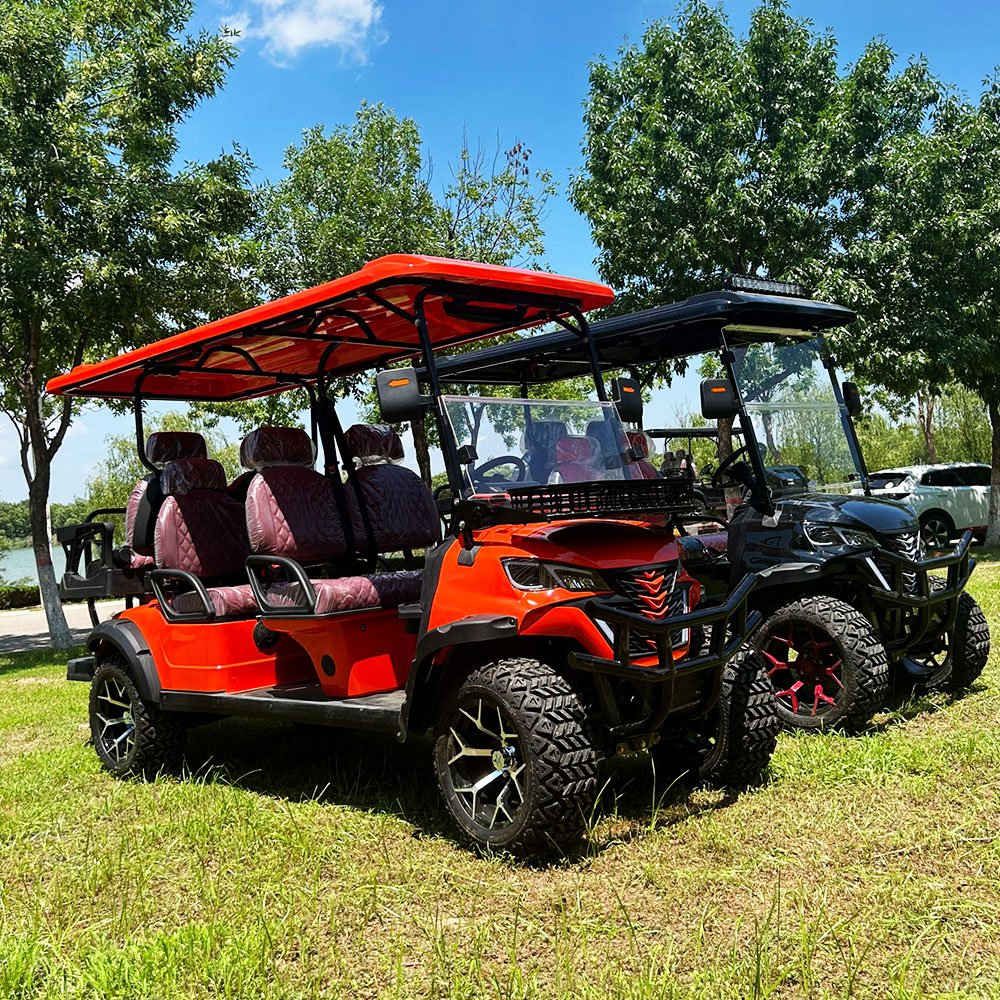 Factory Electric Golf Cart 4 6 Seater Off-Road Golf Car Street 72V Lithium Battery ATV