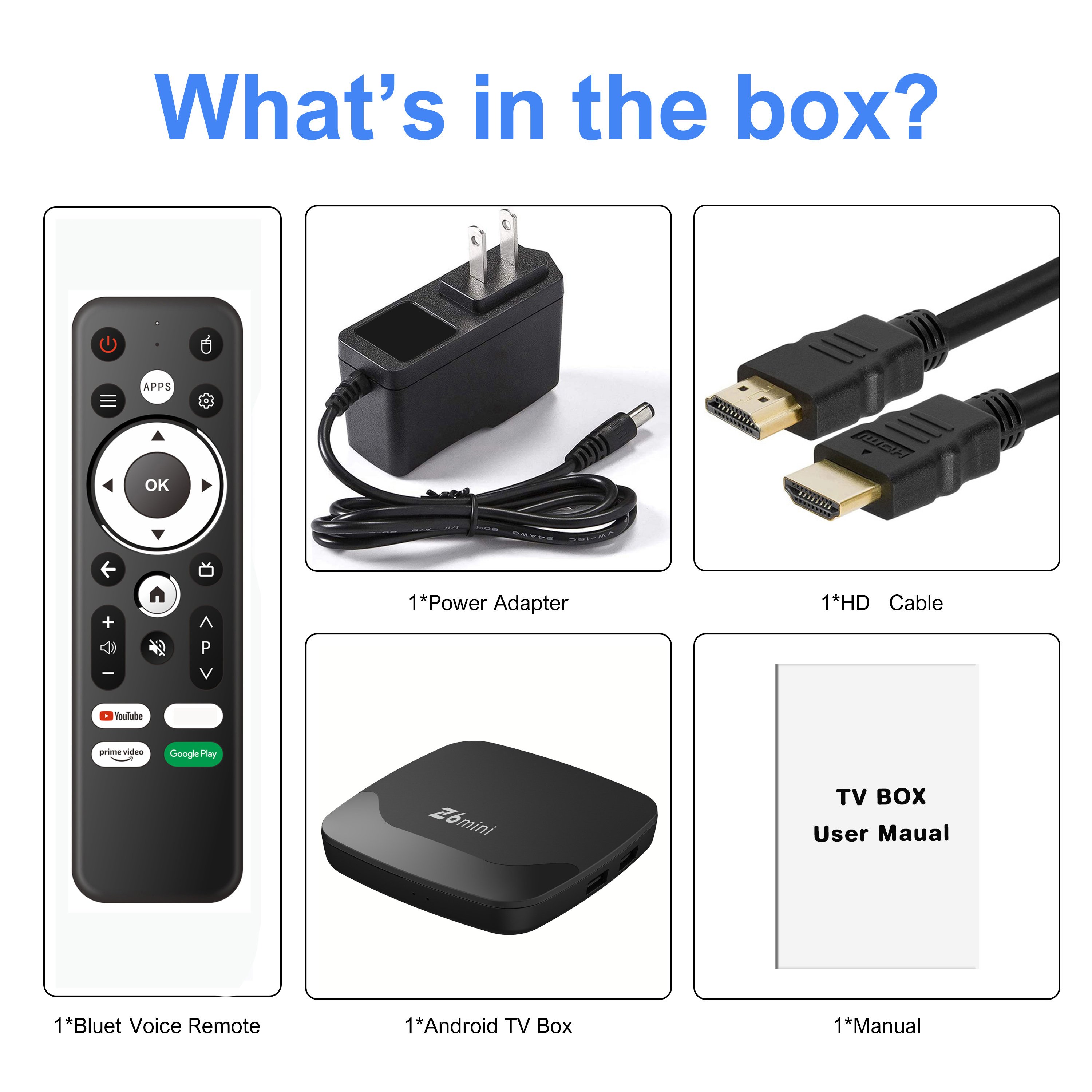 New Arrival Z6 Mini Android 13 Amlogic S905 ATV Box 5G WIFI BT4.2 1G/8G with Voice Remote Media Player