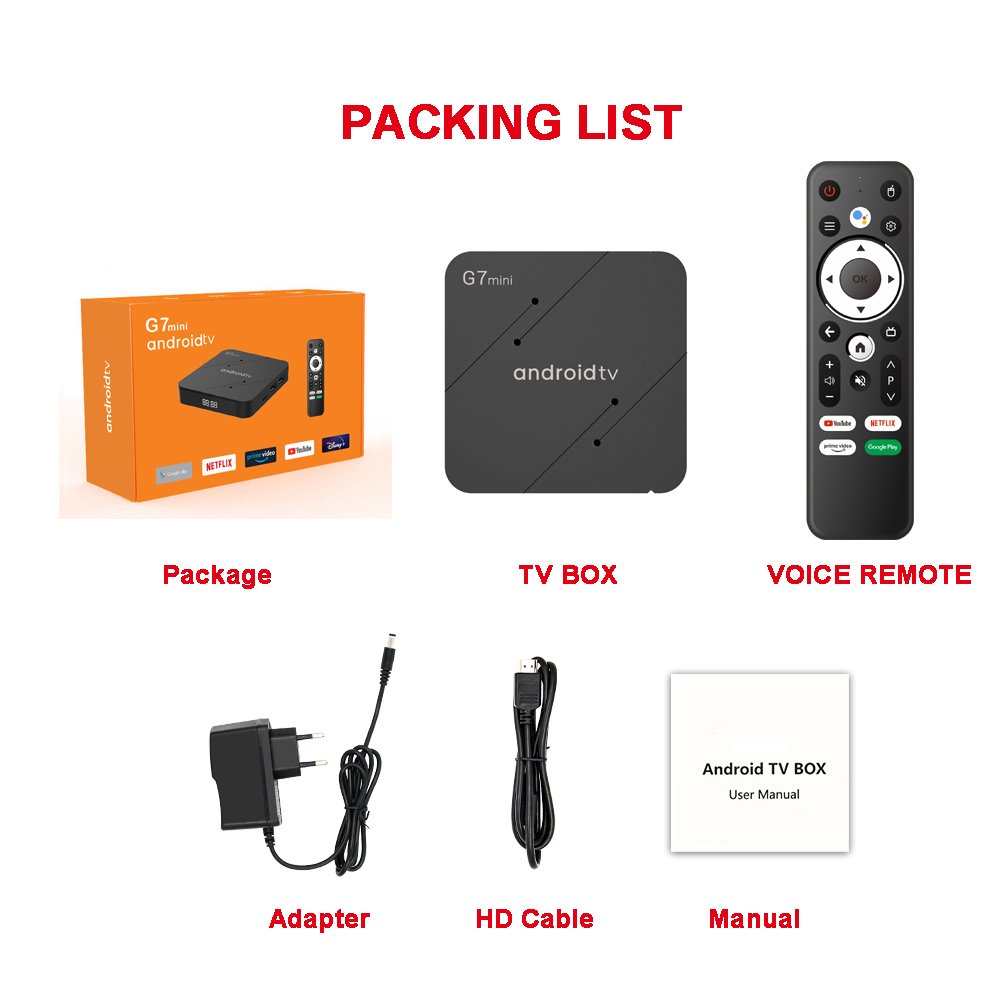 Android 11 TV Box G7MINI 2GB+16GB 2.4GHz+5GHz with atv System Android 11 Android HD TV Box ftth External Version