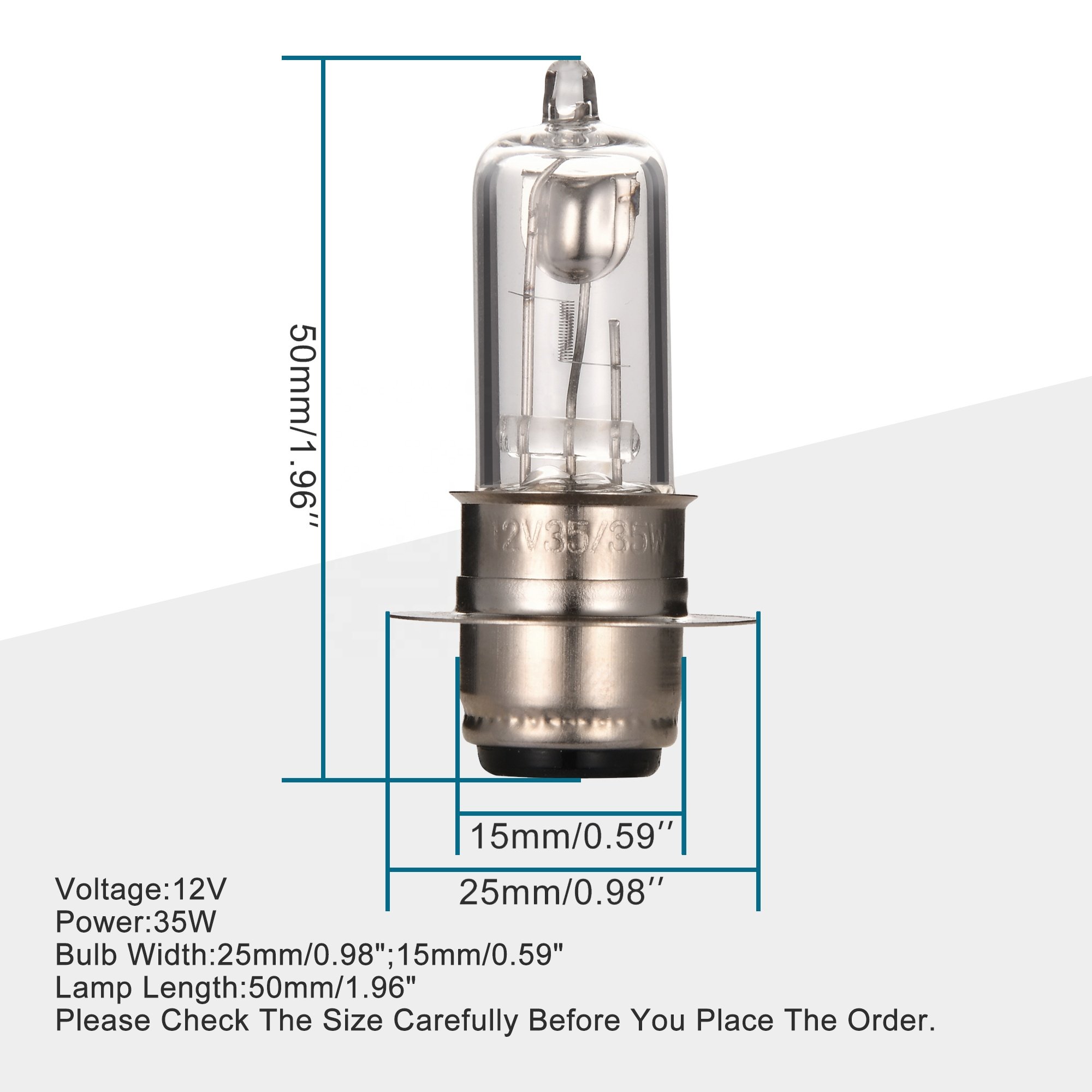 GOOFIT 12v 35w Halogen Headlight Bulb Replacement for Off Road Vehicle Scooter Atv Moped Drive Kart Motorcycle