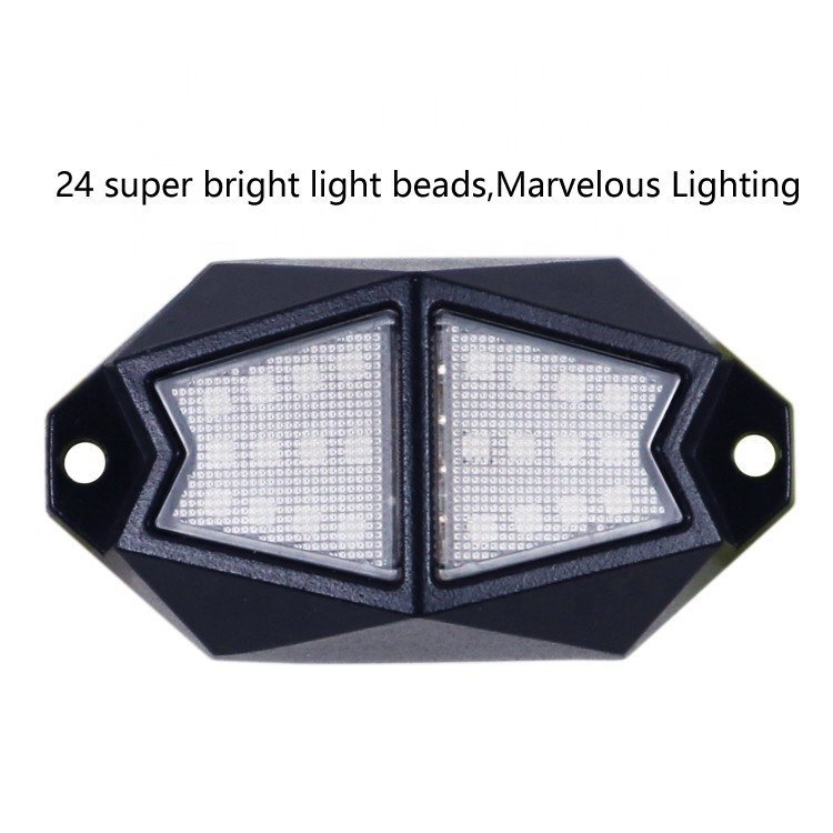 4/6/8 Pods Multicolor Off Road RGB LED Rock Light Kit With APP and Remote RGBW LED Rock Lights for Polaris RZR for Cam Atv Utv