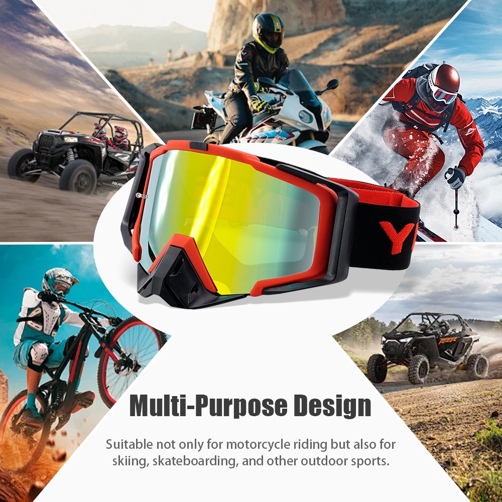 ATV Goggles Dirt Bike Motorcycle Motocross Mountain Bike Goggles Riding Off-Road Goggles Racing MX Glasses
