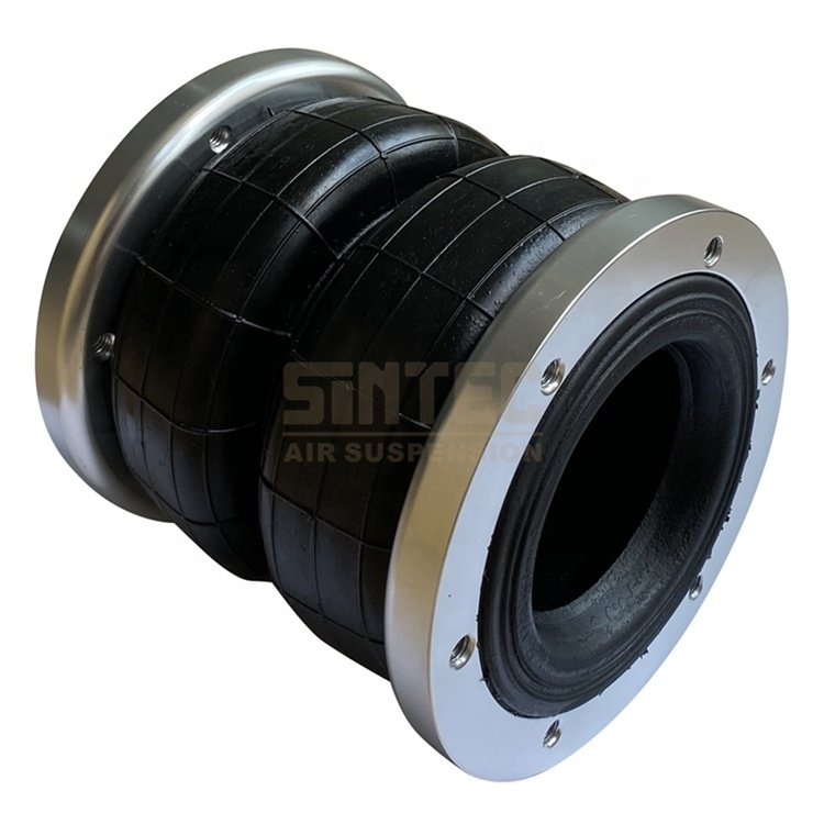 2S2300F Double Convoluted ATV Rubber Air Suspension Car Parts Ride Lift Bag Bellow Spring With Aluminium Flange