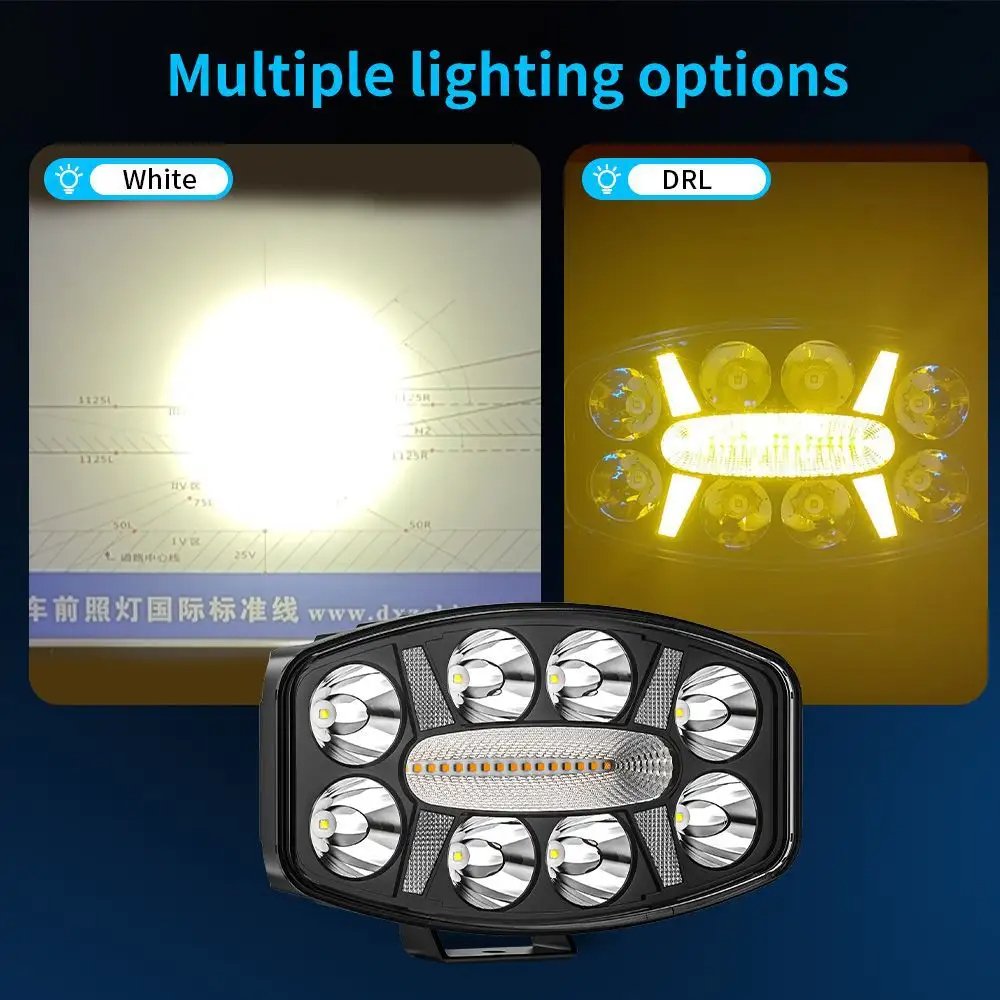 10 Inch 45W Off Road 8 LED Work Driving Light Position DRL Spotlights Car Accessories Aluminum 9-80V for Car Truck SUV ATU UTV