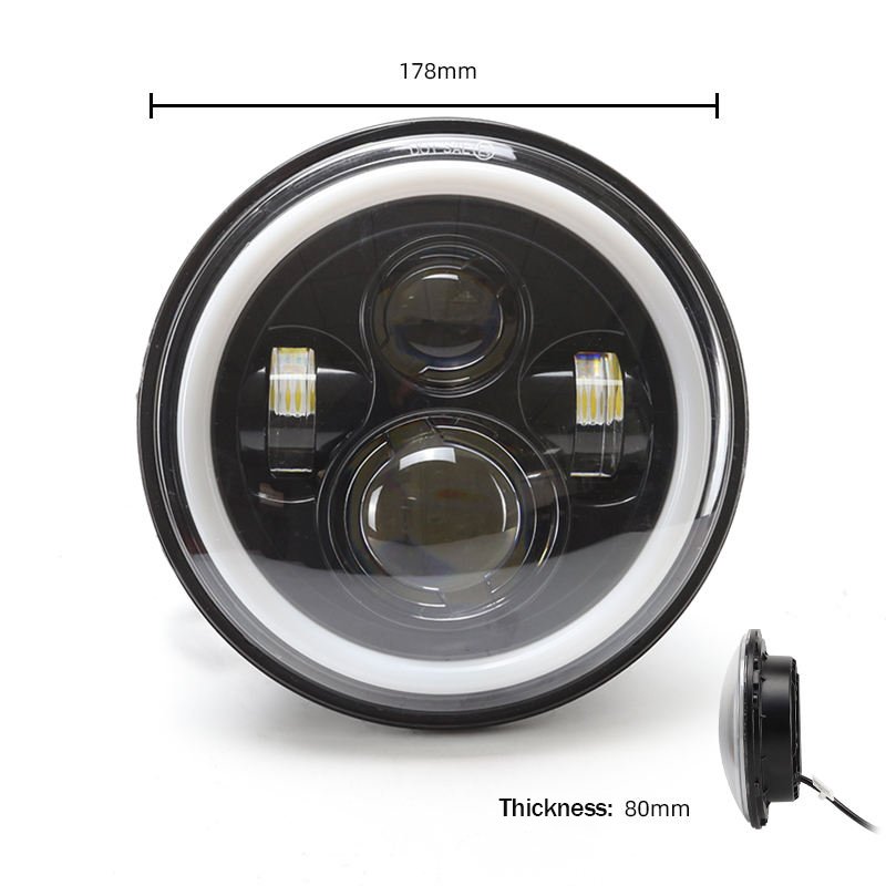7inch Led halo Ring Led Lights for Motorcycles Led Headlight Price 40w Fog Driving Light Harley for Fog Lights for Bike Tuck Atv