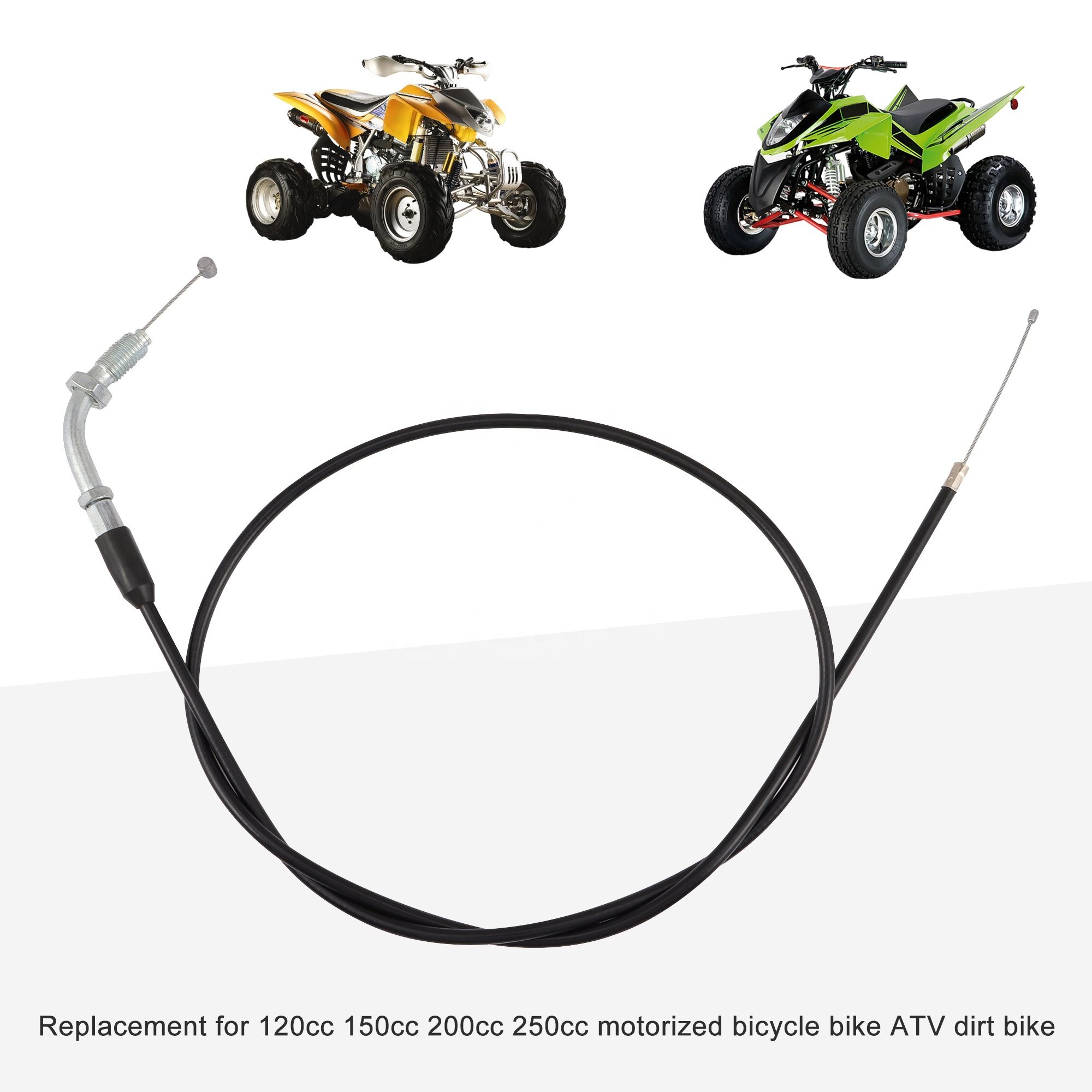 GOOFIT 44.6" Motorcycle Throttle Cable with Vertical Engine Replacement for 125cc 150cc 200cc 250cc ATV Dirt Bike