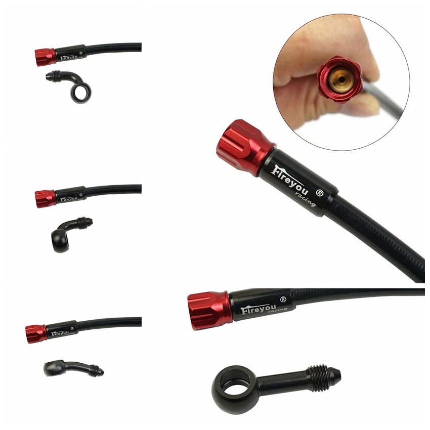 Braided Brake Hose Motorcycle AN3 Hydraulic Clutch Tube Master Cylinder Brake Oil DOT Pipe Reinforced ATV Dirt Pit Racing Bike