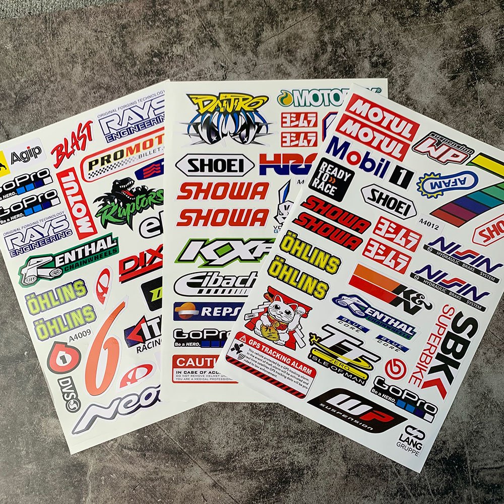 Motorcycle BIKE CAR UNIT SCOOTER DECALS Waterproof PVC Motor Stickers for YAMAHA Tmax Xmax Honda HRC CBR
