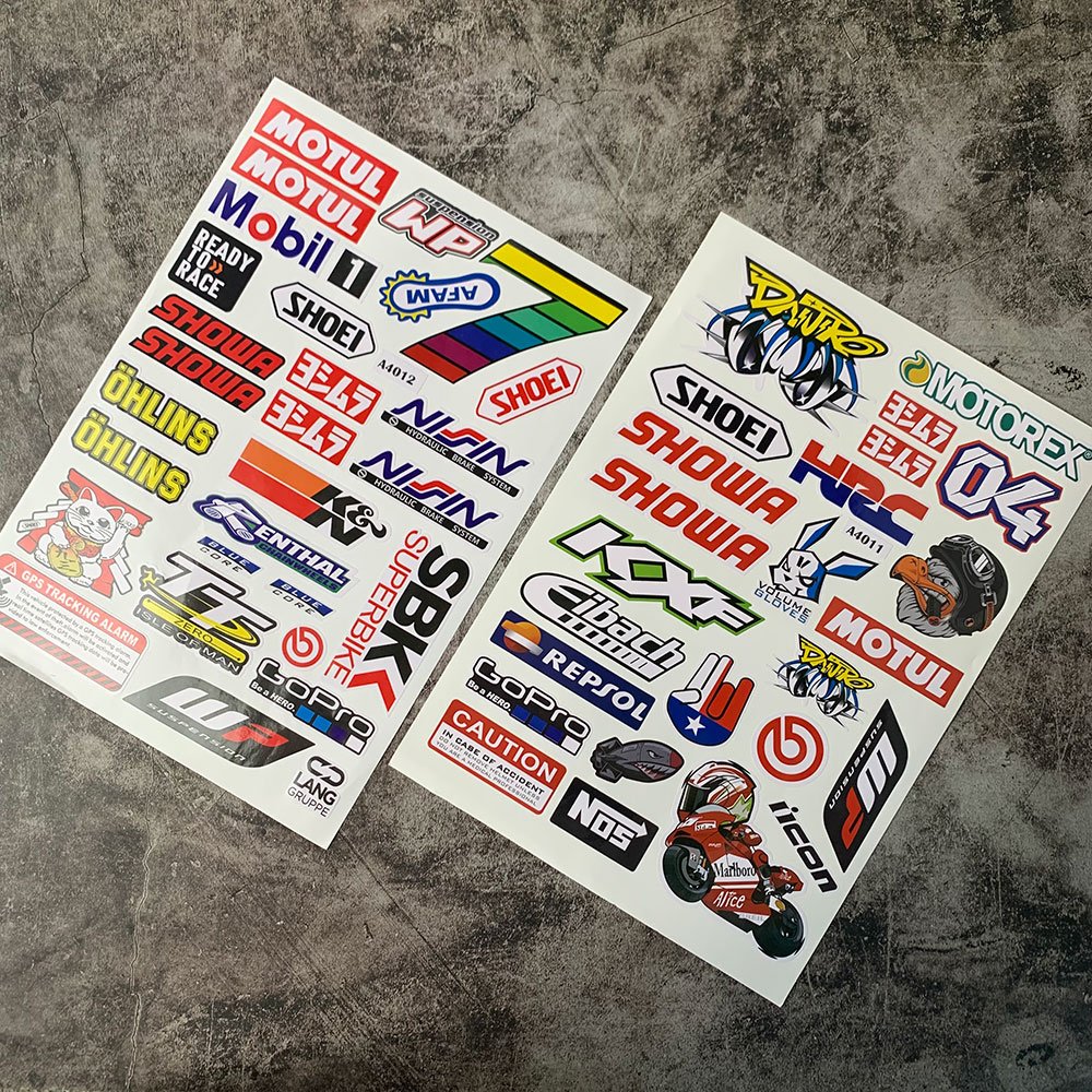 Motorcycle BIKE CAR UNIT SCOOTER DECALS Waterproof PVC Motor Stickers for YAMAHA Tmax Xmax Honda HRC CBR