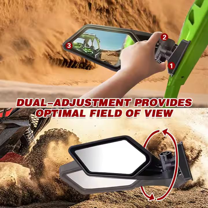 Adjustable UTV Side View Mirrors with LED Turn Signal Light, Universal UTV Rear View Mirror for ATV UTV Can Am Maverick X3