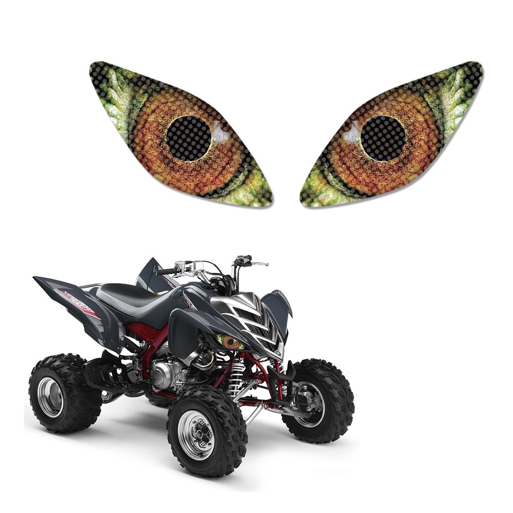 Motorcycle dune Buggy ATV Headlight Eye Graphics Kit Decal Sticker Cover for Yamaha Raptor 660 ECLIPSE
