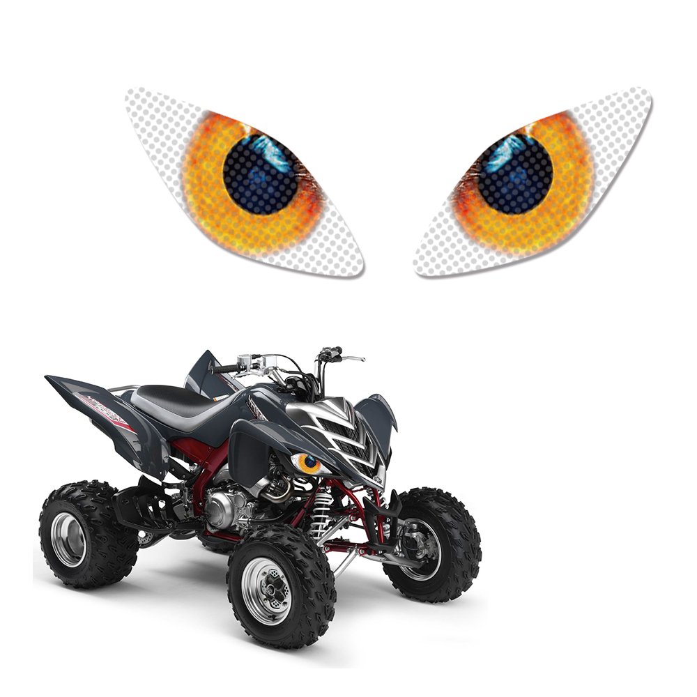 Motorcycle dune Buggy ATV Headlight Eye Graphics Kit Decal Sticker Cover for Yamaha Raptor 660 ECLIPSE