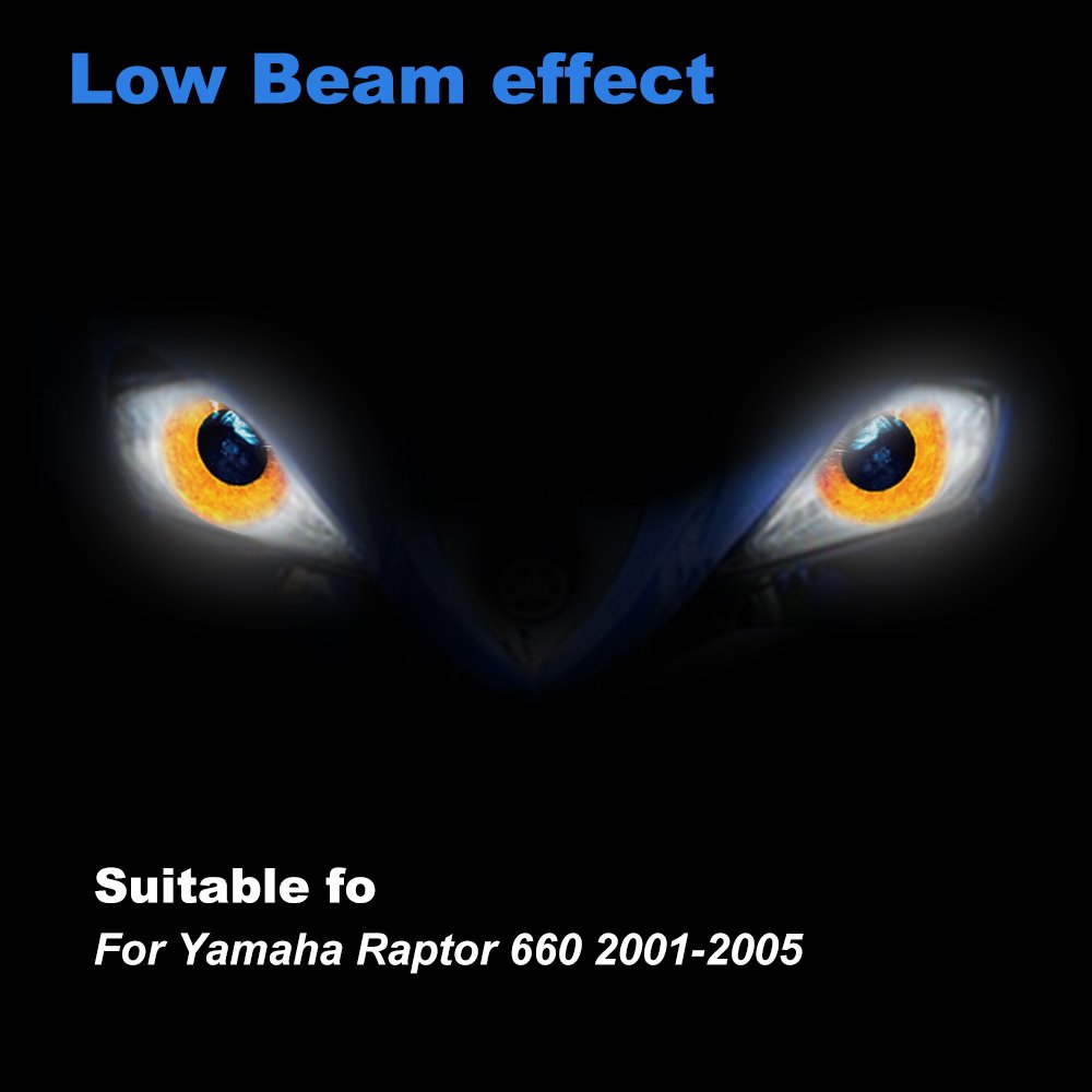 Motorcycle dune Buggy ATV Headlight Eye Graphics Kit Decal Sticker Cover for Yamaha Raptor 660 ECLIPSE