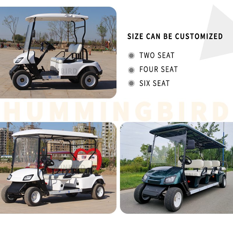2024 New Energy 6 Seater Customized 7.5KW AC Motor Battery 30mph Lifted Off Road Electric Golf Carts