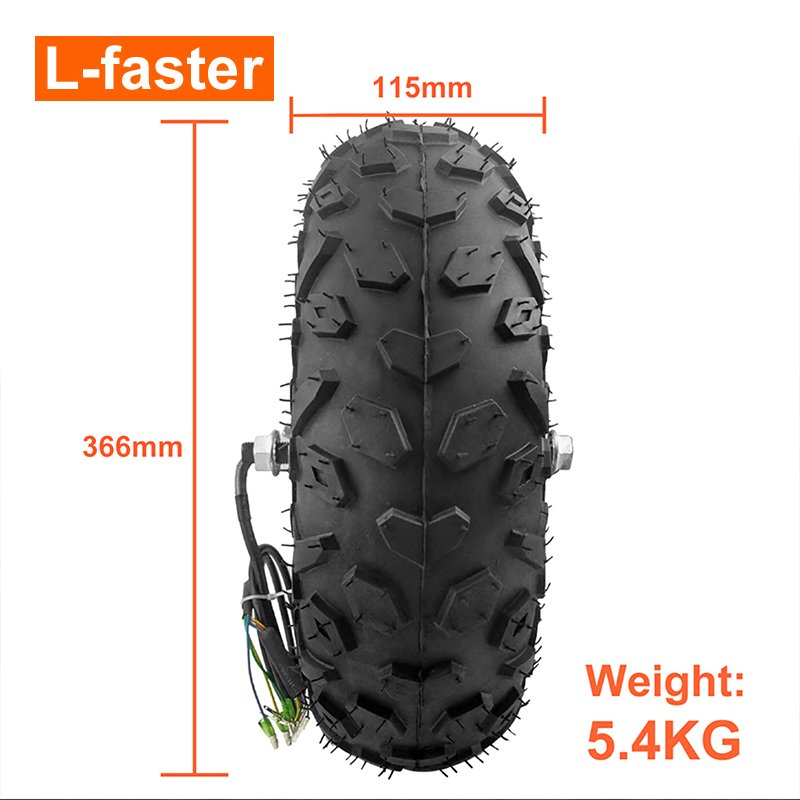 L-faster 4X4 4WD Adults Desert Beach Electric ATV Trolley Cart Vehicle Scooter 1400W Brushless Hub Motor 14.5 Inch Wheels Kit