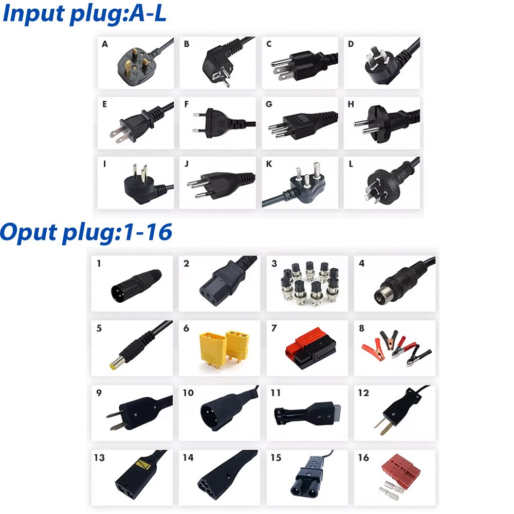 12V 24V 36V 72V 84V 48V 2A Ebike Charger Customized Lithium Ion Lifepo4 NMC Electric Scooter Electric Motorcycle Battery Charger