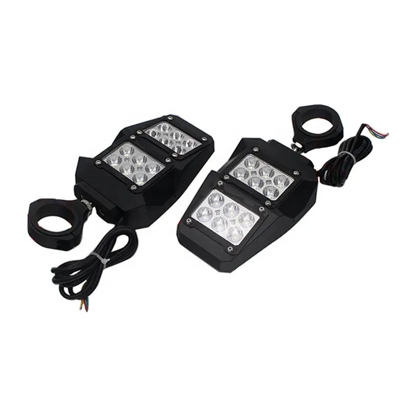 ATV/UTV Parts Accessories UTV Rear View Side Mirrors LED Spot Lights for 1.75" 2" Roll Bar