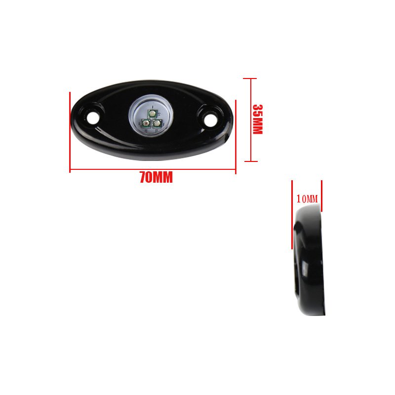 Super Bright Waterproof IP67 Car Accessories 9W LED Rock Light for Underglow Off Road Trucks ATV 4x4 Pickup