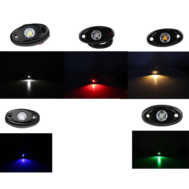Super Bright Waterproof IP67 Car Accessories 9W LED Rock Light for Underglow Off Road Trucks ATV 4x4 Pickup