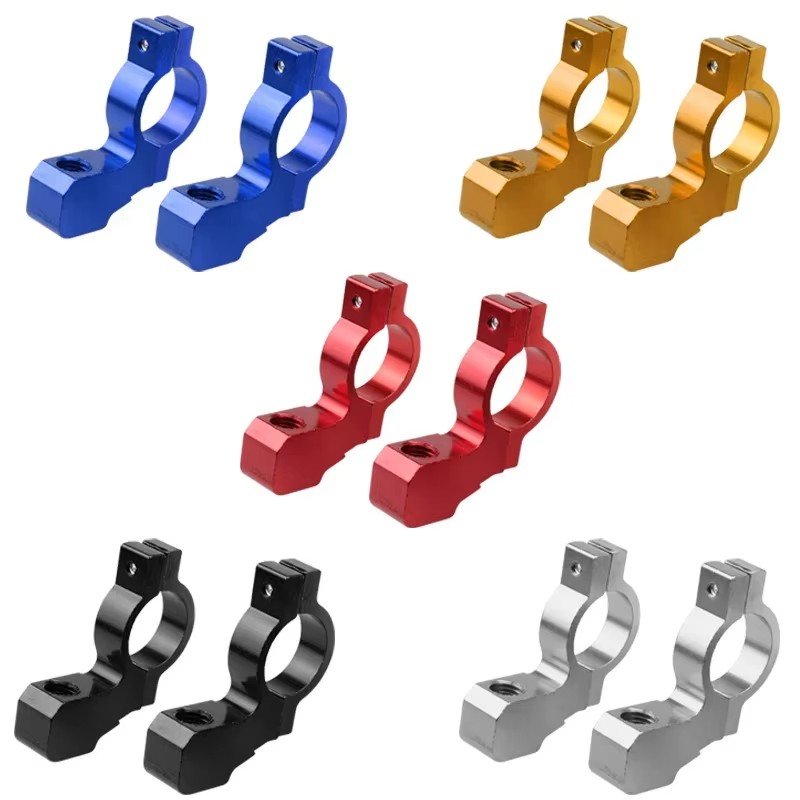 Motorcycle Bike ATV Rear View Mirror Bracket Mount Adapter Holder Clamp Screw CNC Aluminum 22mm 7/8" Handlebar Universal