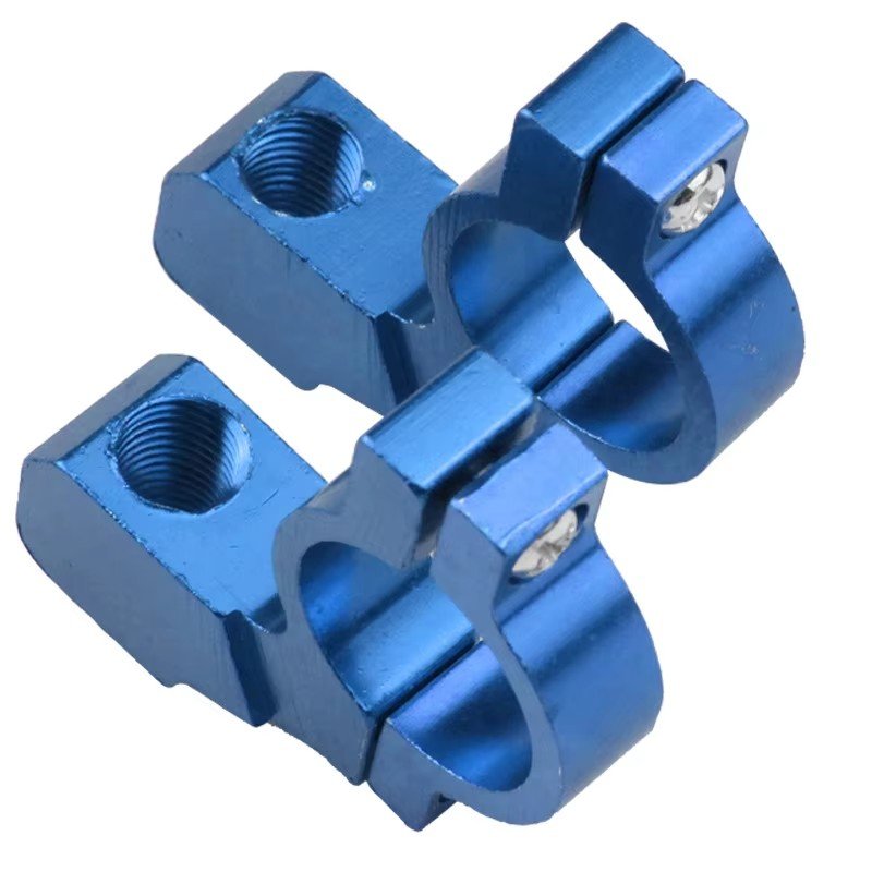 Motorcycle Bike ATV Rear View Mirror Bracket Mount Adapter Holder Clamp Screw CNC Aluminum 22mm 7/8" Handlebar Universal