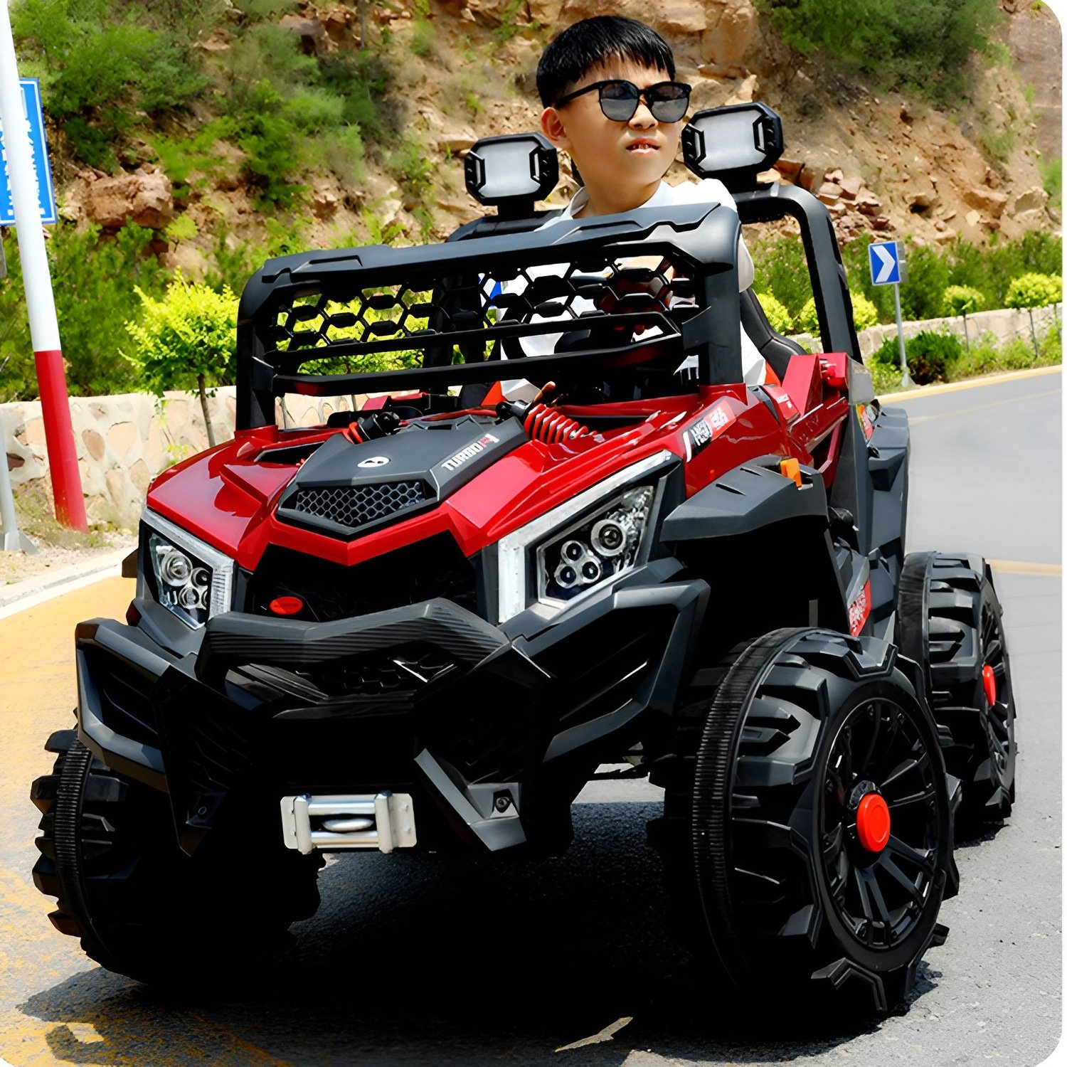 Children's Electric Car Four-wheel Off-road Remote Control Toy Car Boys and Girls Four-wheel Drive Baby Stroller ATV