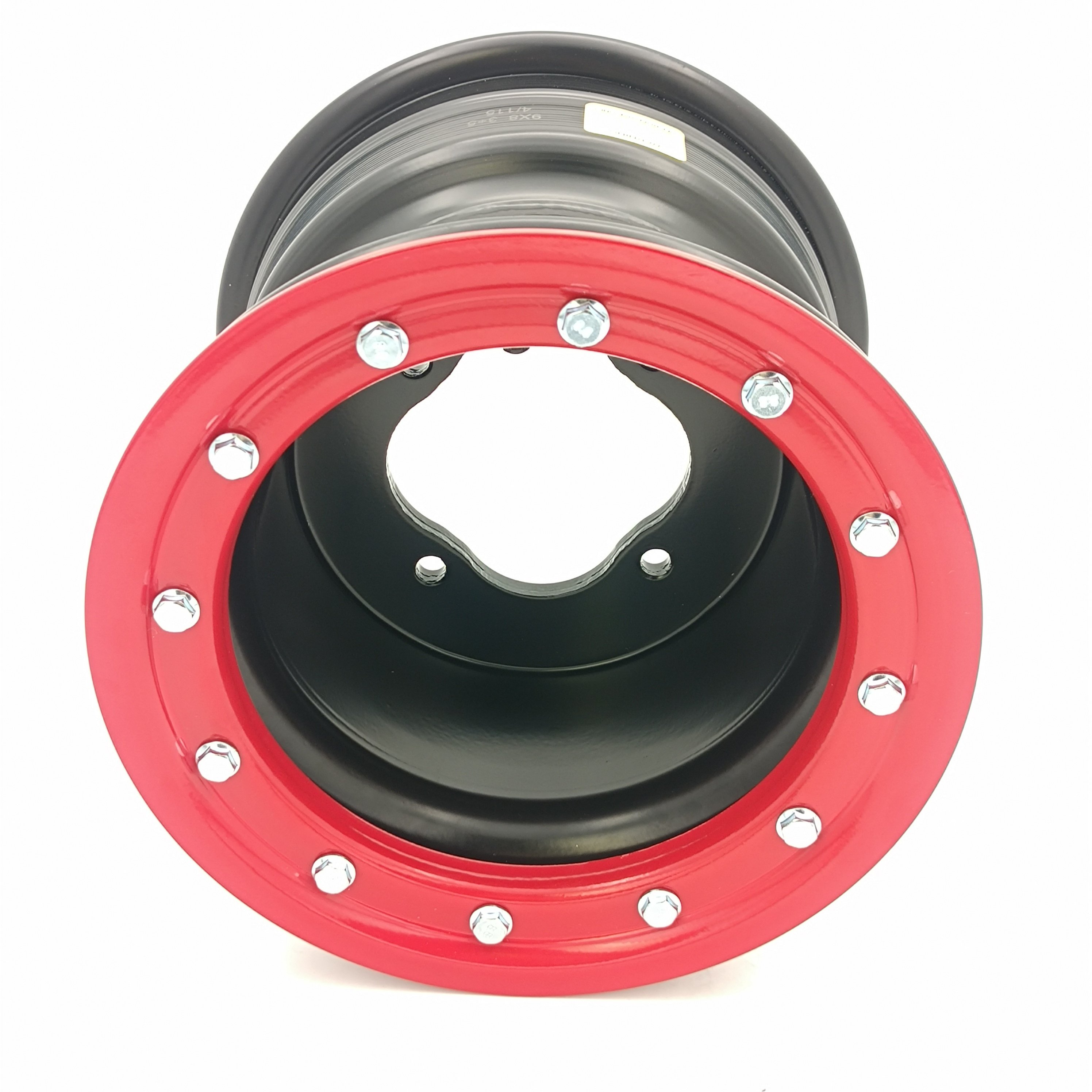 Raptor 700 Banshee 350 YFZ450 Aluminum Spun Wheel ATV Beadlock Wheel Rear 9x8 3+5 4/115 With Red Ring